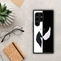 Thumbnail for Θήκη Samsung Galaxy S23 Ultra Angels Demons από τη Smartfits με σχέδιο στο πίσω μέρος και μαύρο περίβλημα | Samsung Galaxy S23 Ultra Angels Demons Case with Colorful Back and Black Bezels