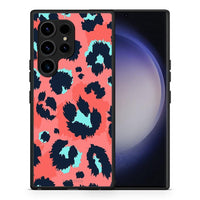 Thumbnail for Θήκη Samsung Galaxy S23 Ultra Animal Pink Leopard από τη Smartfits με σχέδιο στο πίσω μέρος και μαύρο περίβλημα | Samsung Galaxy S23 Ultra Animal Pink Leopard Case with Colorful Back and Black Bezels