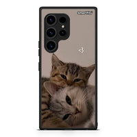 Thumbnail for Θήκη Samsung Galaxy S23 Ultra Cats In Love από τη Smartfits με σχέδιο στο πίσω μέρος και μαύρο περίβλημα | Samsung Galaxy S23 Ultra Cats In Love Case with Colorful Back and Black Bezels