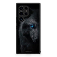 Thumbnail for Θήκη Samsung Galaxy S23 Ultra Dark Wolf από τη Smartfits με σχέδιο στο πίσω μέρος και μαύρο περίβλημα | Samsung Galaxy S23 Ultra Dark Wolf Case with Colorful Back and Black Bezels