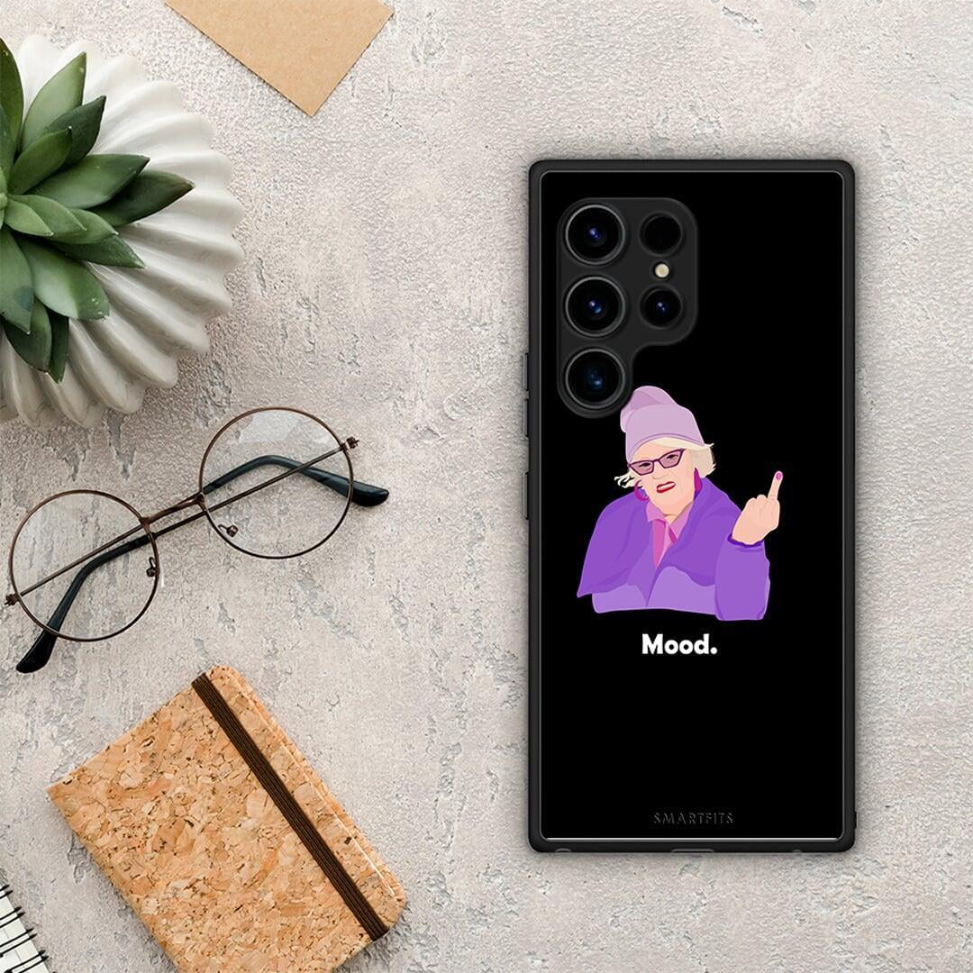 Θήκη Samsung Galaxy S23 Ultra Grandma Mood Black από τη Smartfits με σχέδιο στο πίσω μέρος και μαύρο περίβλημα | Samsung Galaxy S23 Ultra Grandma Mood Black Case with Colorful Back and Black Bezels