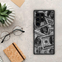 Thumbnail for Θήκη Samsung Galaxy S23 Ultra Money Dollars από τη Smartfits με σχέδιο στο πίσω μέρος και μαύρο περίβλημα | Samsung Galaxy S23 Ultra Money Dollars Case with Colorful Back and Black Bezels