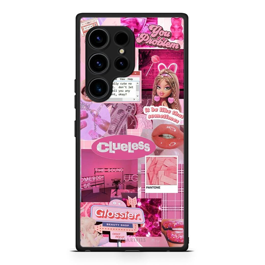 Θήκη Samsung Galaxy S23 Ultra Pink Love από τη Smartfits με σχέδιο στο πίσω μέρος και μαύρο περίβλημα | Samsung Galaxy S23 Ultra Pink Love Case with Colorful Back and Black Bezels