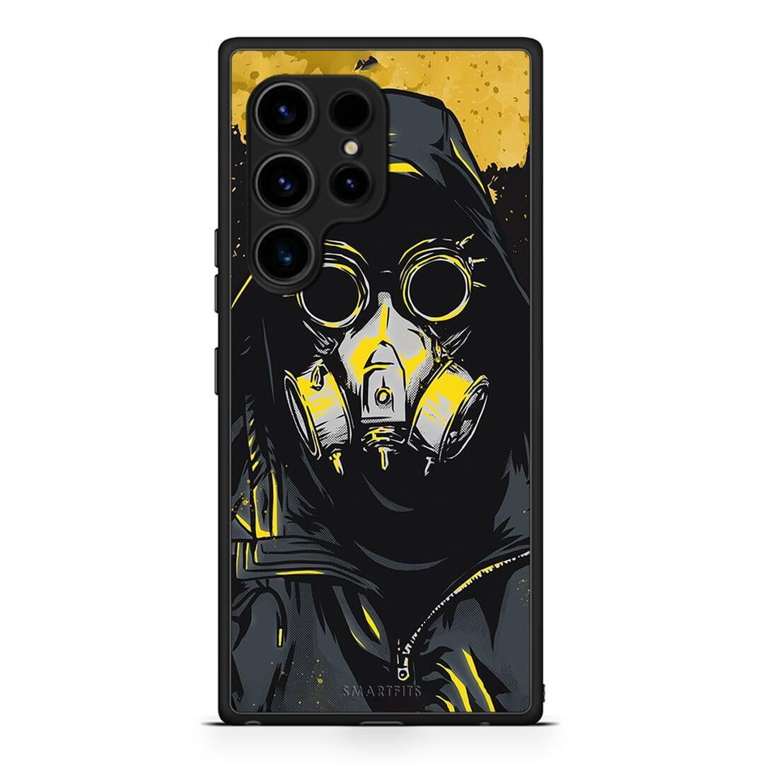 Θήκη Samsung Galaxy S23 Ultra PopArt Mask από τη Smartfits με σχέδιο στο πίσω μέρος και μαύρο περίβλημα | Samsung Galaxy S23 Ultra PopArt Mask Case with Colorful Back and Black Bezels