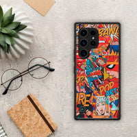 Thumbnail for Θήκη Samsung Galaxy S23 Ultra PopArt OMG από τη Smartfits με σχέδιο στο πίσω μέρος και μαύρο περίβλημα | Samsung Galaxy S23 Ultra PopArt OMG Case with Colorful Back and Black Bezels