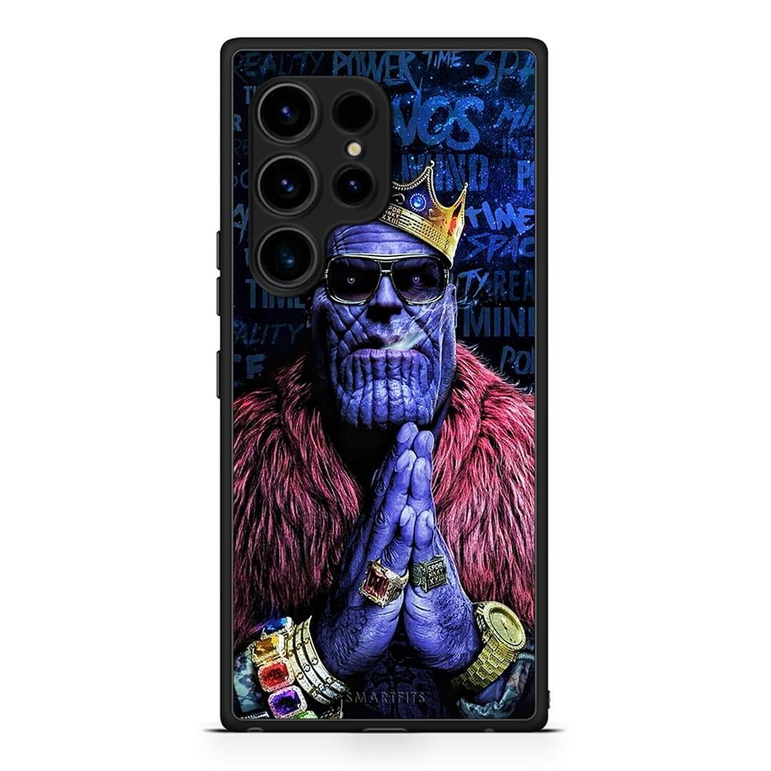 Θήκη Samsung Galaxy S23 Ultra PopArt Thanos από τη Smartfits με σχέδιο στο πίσω μέρος και μαύρο περίβλημα | Samsung Galaxy S23 Ultra PopArt Thanos Case with Colorful Back and Black Bezels