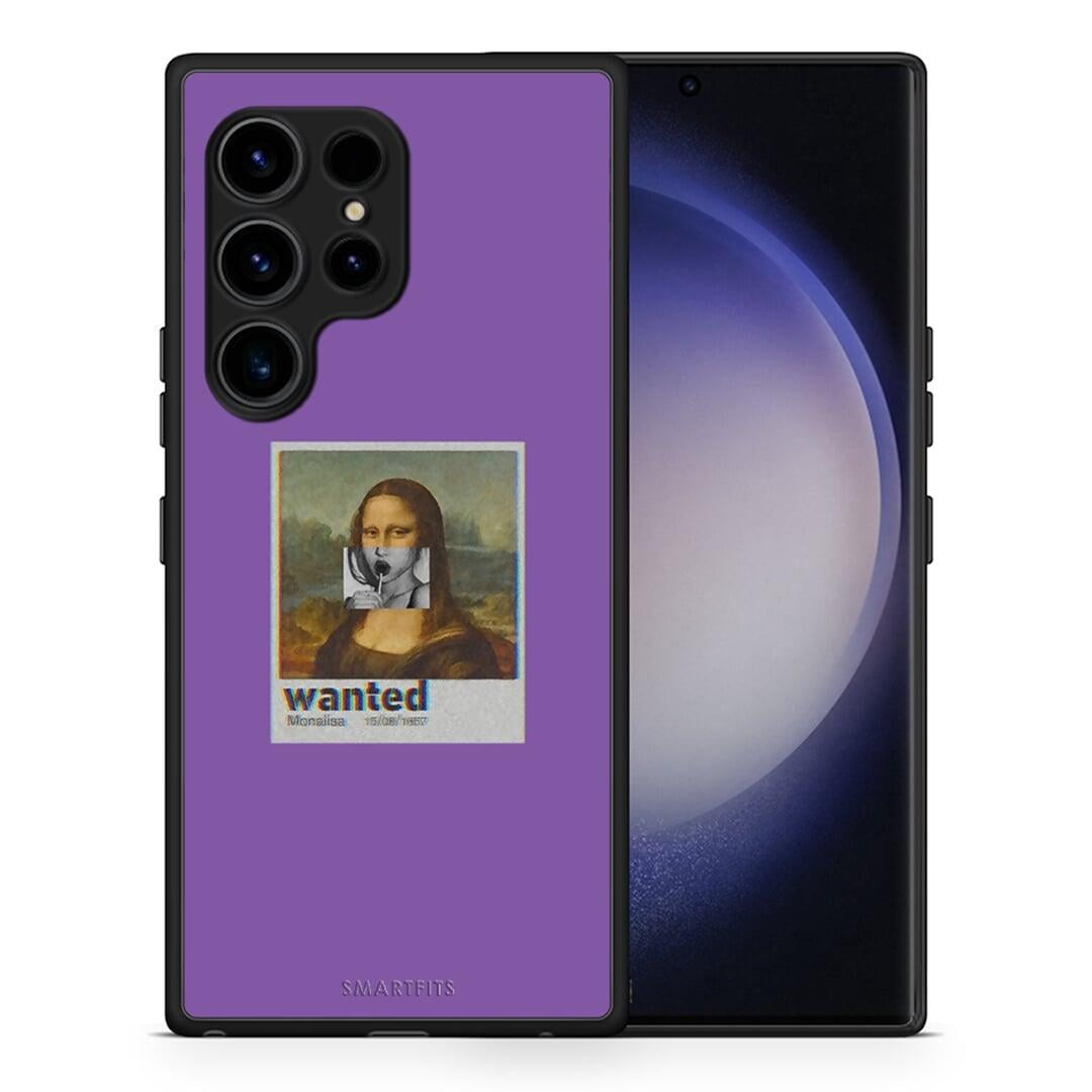 Θήκη Samsung Galaxy S23 Ultra Popart Monalisa από τη Smartfits με σχέδιο στο πίσω μέρος και μαύρο περίβλημα | Samsung Galaxy S23 Ultra Popart Monalisa Case with Colorful Back and Black Bezels