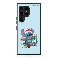 Thumbnail for Θήκη Samsung Galaxy S23 Ultra Santa Stich από τη Smartfits με σχέδιο στο πίσω μέρος και μαύρο περίβλημα | Samsung Galaxy S23 Ultra Santa Stich Case with Colorful Back and Black Bezels