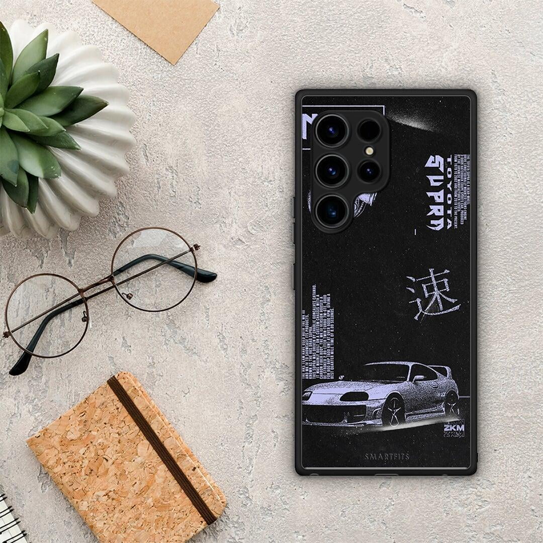 Θήκη Samsung Galaxy S23 Ultra Tokyo Drift από τη Smartfits με σχέδιο στο πίσω μέρος και μαύρο περίβλημα | Samsung Galaxy S23 Ultra Tokyo Drift Case with Colorful Back and Black Bezels