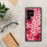 Thumbnail for Θήκη Samsung Galaxy S23 Ultra Valentine RoseGarden από τη Smartfits με σχέδιο στο πίσω μέρος και μαύρο περίβλημα | Samsung Galaxy S23 Ultra Valentine RoseGarden Case with Colorful Back and Black Bezels