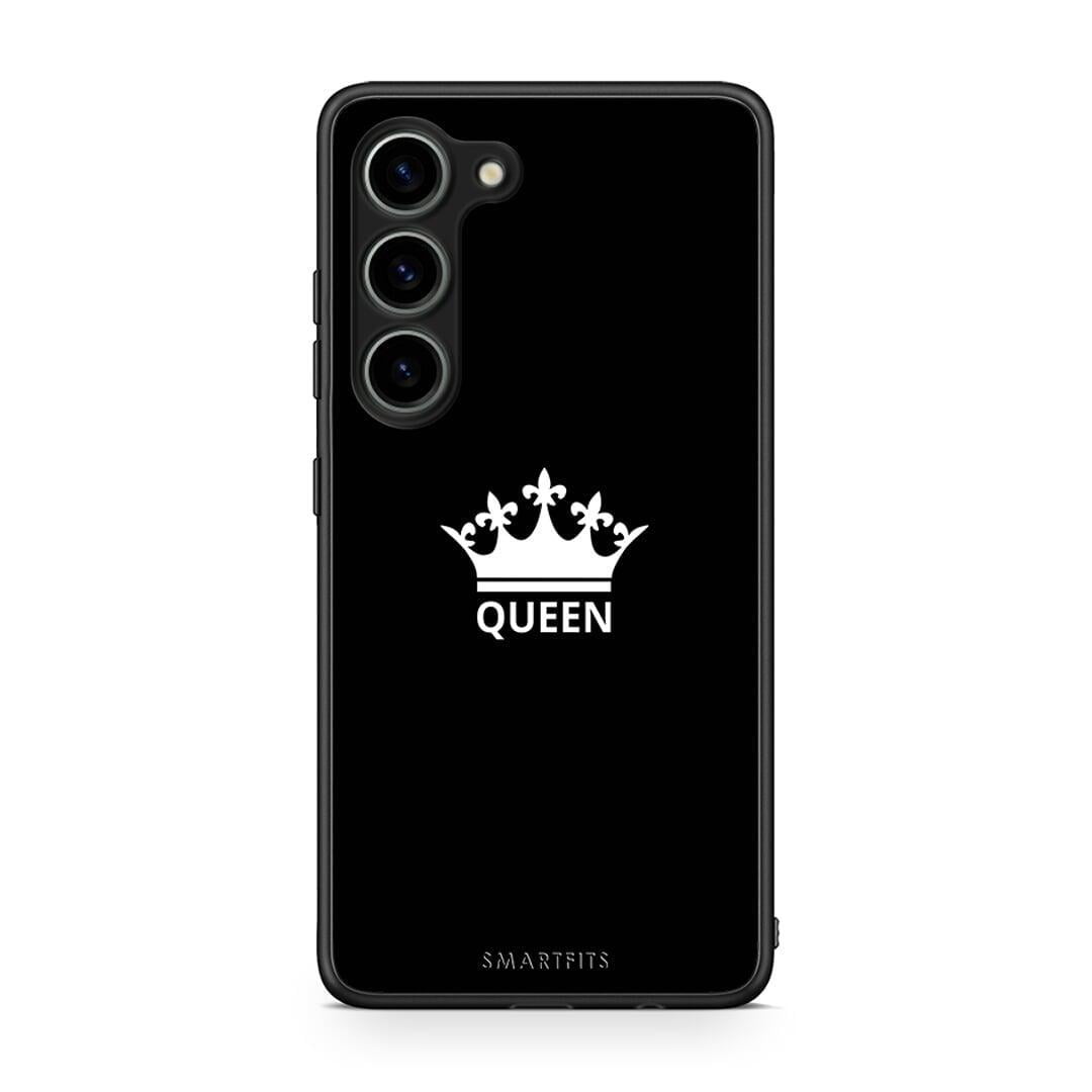 Θήκη Samsung Galaxy S23 Valentine Queen από τη Smartfits με σχέδιο στο πίσω μέρος και μαύρο περίβλημα | Samsung Galaxy S23 Valentine Queen Case with Colorful Back and Black Bezels