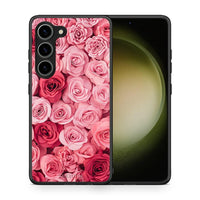 Thumbnail for Θήκη Samsung Galaxy S23 Valentine RoseGarden από τη Smartfits με σχέδιο στο πίσω μέρος και μαύρο περίβλημα | Samsung Galaxy S23 Valentine RoseGarden Case with Colorful Back and Black Bezels