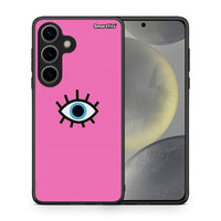 Thumbnail for Θήκη Samsung Galaxy S24 Blue Eye Pink από τη Smartfits με σχέδιο στο πίσω μέρος και μαύρο περίβλημα | Samsung Galaxy S24 Blue Eye Pink case with colorful back and black bezels