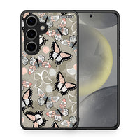 Thumbnail for Θήκη Samsung Galaxy S24 Butterflies Boho από τη Smartfits με σχέδιο στο πίσω μέρος και μαύρο περίβλημα | Samsung Galaxy S24 Butterflies Boho case with colorful back and black bezels