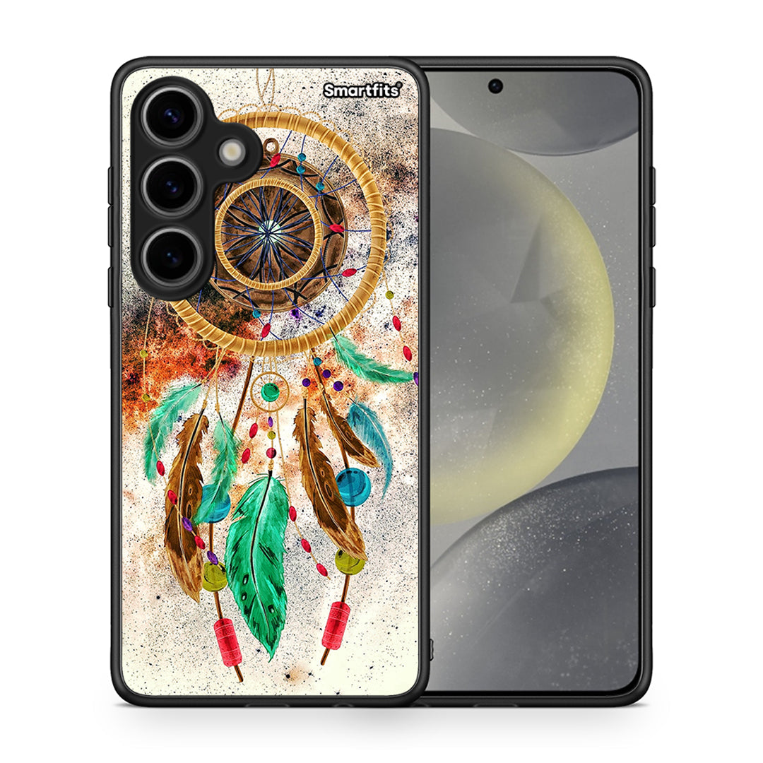 Θήκη Samsung Galaxy S24 DreamCatcher Boho από τη Smartfits με σχέδιο στο πίσω μέρος και μαύρο περίβλημα | Samsung Galaxy S24 DreamCatcher Boho case with colorful back and black bezels