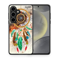 Thumbnail for Θήκη Samsung Galaxy S24 DreamCatcher Boho από τη Smartfits με σχέδιο στο πίσω μέρος και μαύρο περίβλημα | Samsung Galaxy S24 DreamCatcher Boho case with colorful back and black bezels