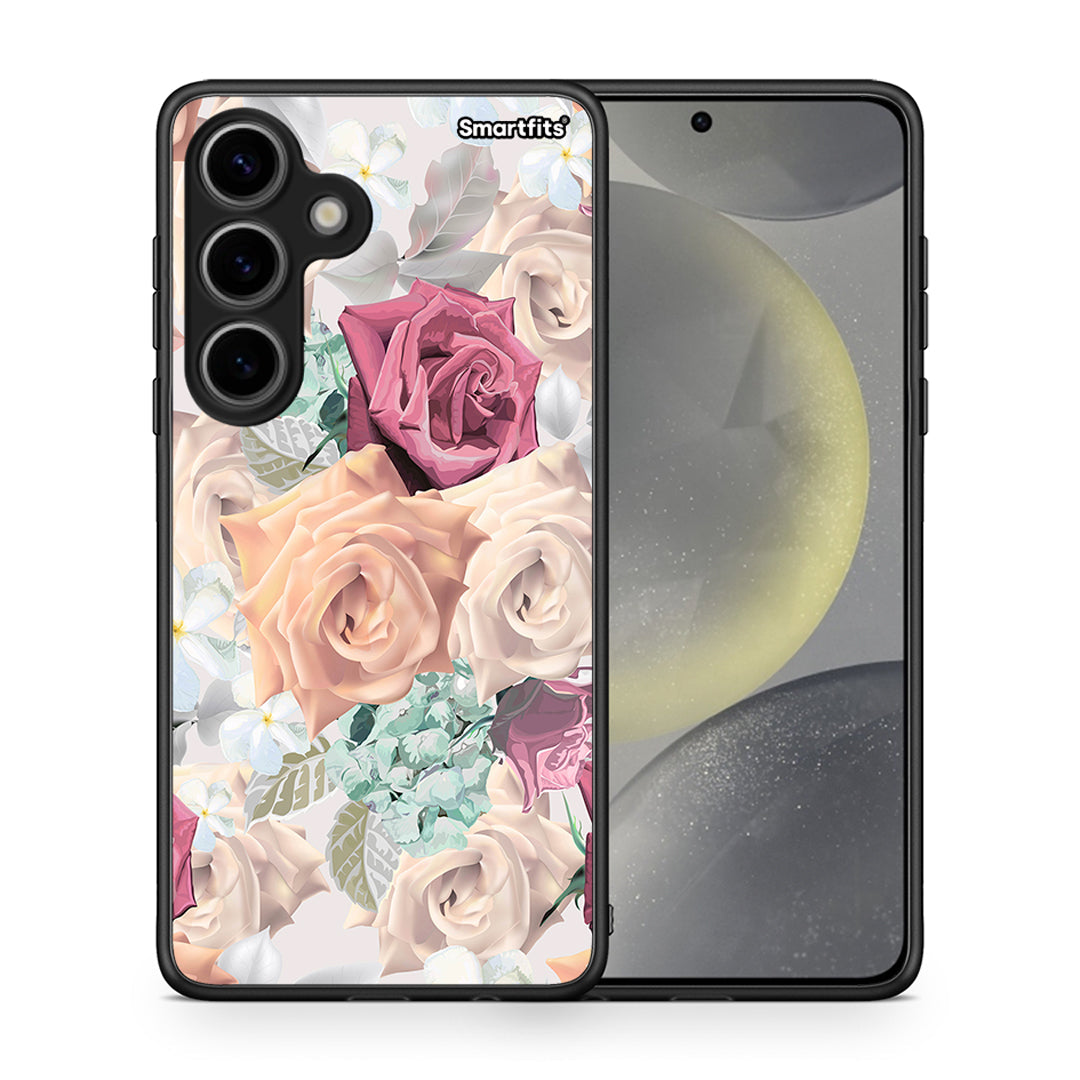 Θήκη Samsung Galaxy S24 Bouquet Floral από τη Smartfits με σχέδιο στο πίσω μέρος και μαύρο περίβλημα | Samsung Galaxy S24 Bouquet Floral case with colorful back and black bezels