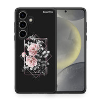 Thumbnail for Θήκη Samsung Galaxy S24 Frame Flower από τη Smartfits με σχέδιο στο πίσω μέρος και μαύρο περίβλημα | Samsung Galaxy S24 Frame Flower case with colorful back and black bezels