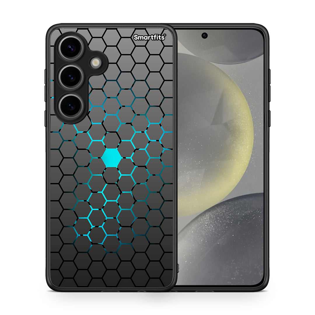 Θήκη Samsung Galaxy S24 Hexagonal Geometric από τη Smartfits με σχέδιο στο πίσω μέρος και μαύρο περίβλημα | Samsung Galaxy S24 Hexagonal Geometric case with colorful back and black bezels