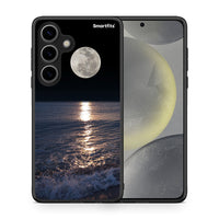 Thumbnail for Θήκη Samsung Galaxy S24 Moon Landscape από τη Smartfits με σχέδιο στο πίσω μέρος και μαύρο περίβλημα | Samsung Galaxy S24 Moon Landscape case with colorful back and black bezels