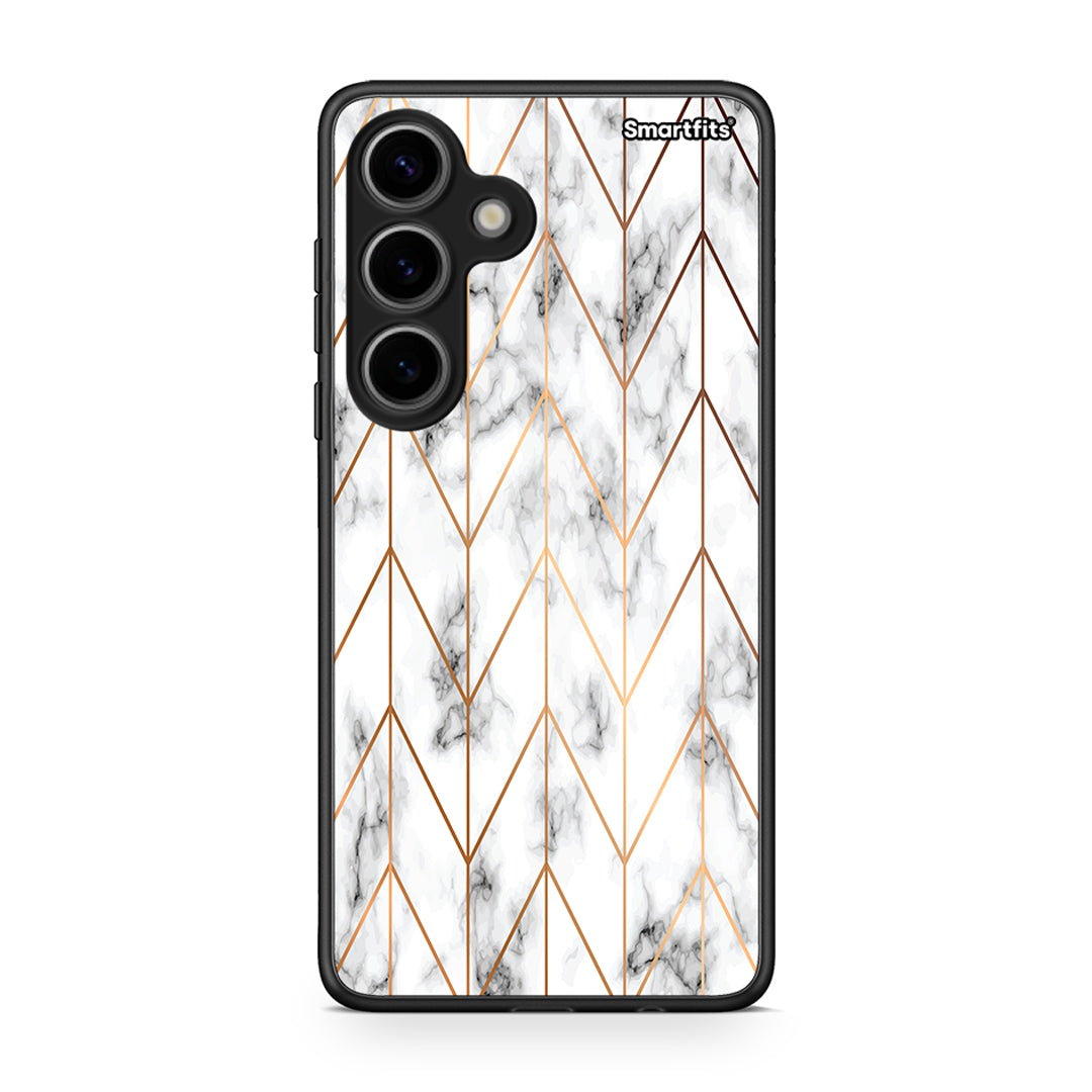 44 - Samsung Galaxy S24 Gold Geometric Marble case, cover, bumper