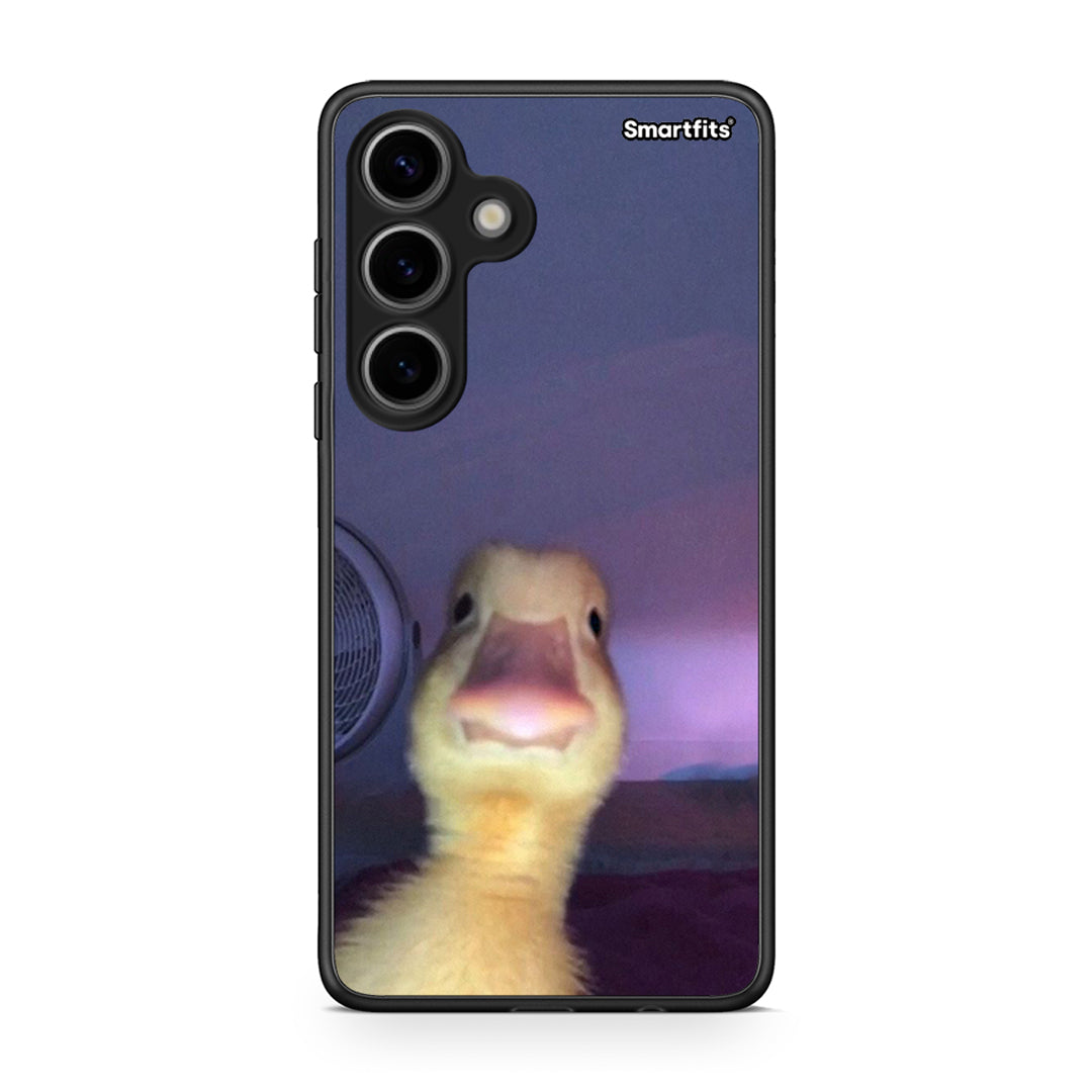 Samsung Galaxy S24 Meme Duck θήκη από τη Smartfits με σχέδιο στο πίσω μέρος και μαύρο περίβλημα | Smartphone case with colorful back and black bezels by Smartfits