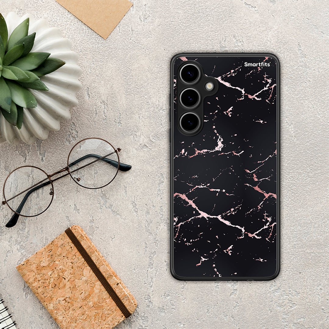 Marble Black Rosegold - Samsung Galaxy S24 Plus case