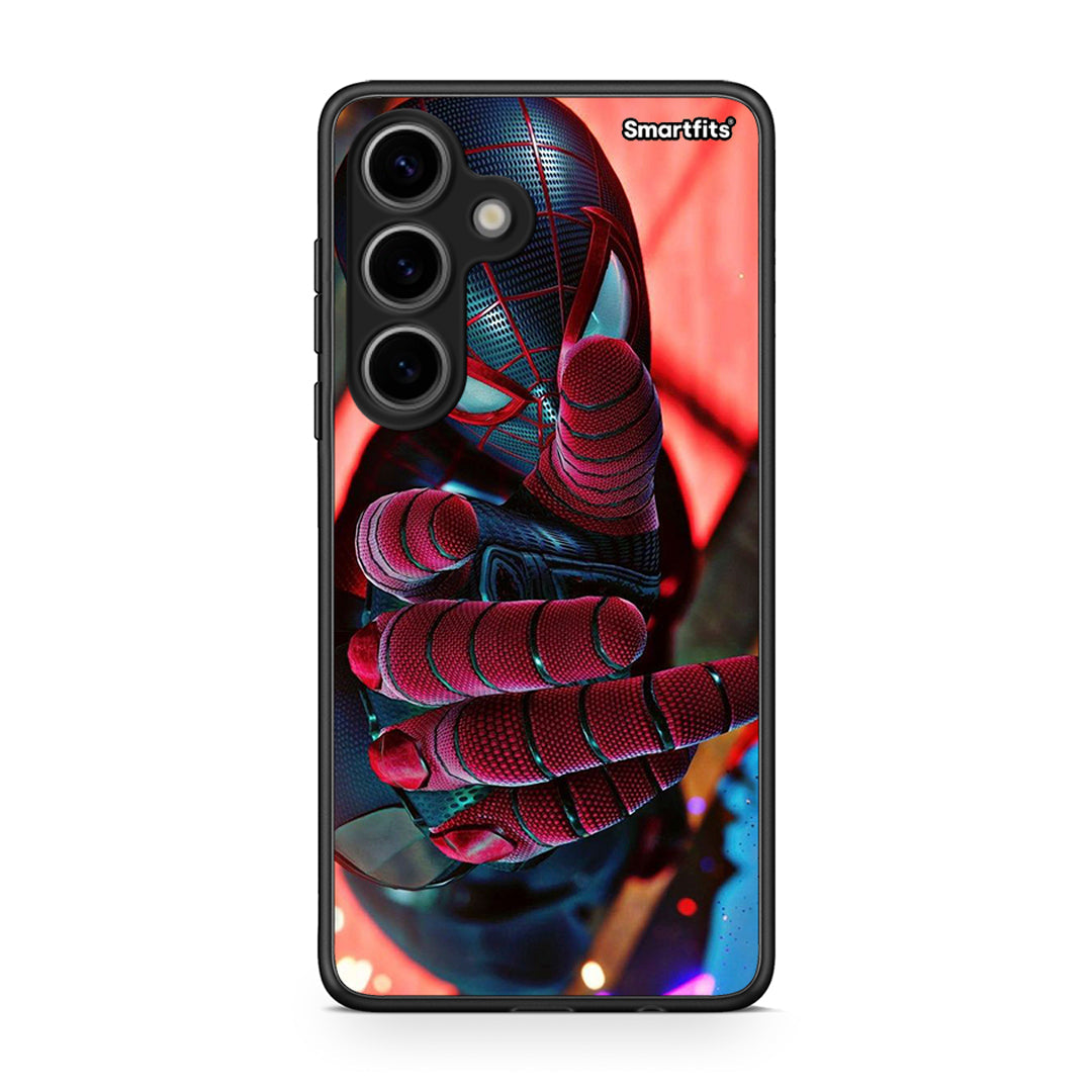 Samsung Galaxy S24 Spider Hand Θήκη από τη Smartfits με σχέδιο στο πίσω μέρος και μαύρο περίβλημα | Smartphone case with colorful back and black bezels by Smartfits