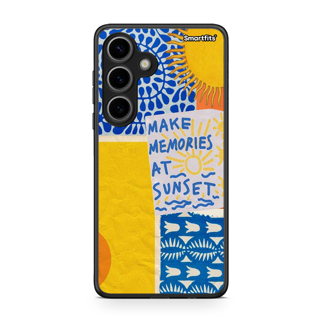 Samsung Galaxy S24 Sunset Memories Θήκη από τη Smartfits με σχέδιο στο πίσω μέρος και μαύρο περίβλημα | Smartphone case with colorful back and black bezels by Smartfits