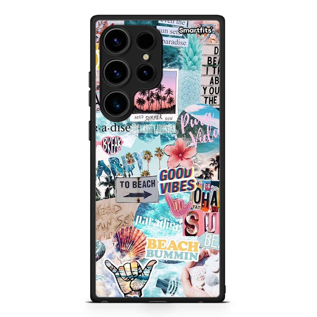 Samsung Galaxy S24 Ultra Summer Vibes Θήκη από τη Smartfits με σχέδιο στο πίσω μέρος και μαύρο περίβλημα | Smartphone case with colorful back and black bezels by Smartfits