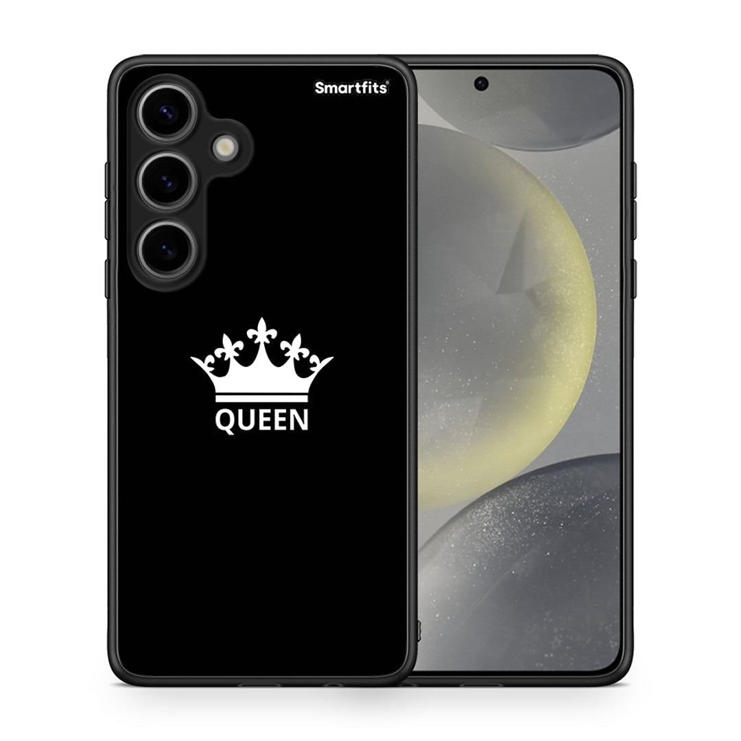 Θήκη Samsung Galaxy S24 Queen Valentine από τη Smartfits με σχέδιο στο πίσω μέρος και μαύρο περίβλημα | Samsung Galaxy S24 Queen Valentine case with colorful back and black bezels