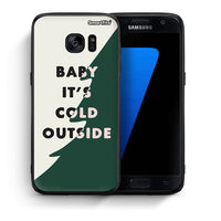 Thumbnail for Θήκη Samsung S7 Cold Outside από τη Smartfits με σχέδιο στο πίσω μέρος και μαύρο περίβλημα | Samsung S7 Cold Outside case with colorful back and black bezels