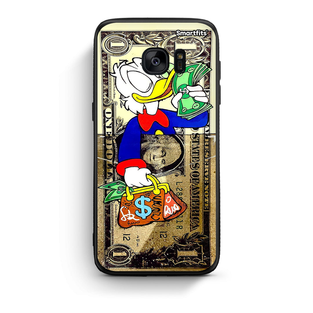 samsung s7 Duck Money Θήκη από τη Smartfits με σχέδιο στο πίσω μέρος και μαύρο περίβλημα | Smartphone case with colorful back and black bezels by Smartfits