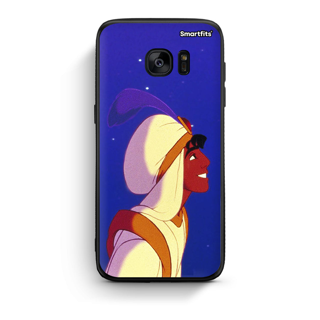 samsung s7 Alladin And Jasmine Love 1 θήκη από τη Smartfits με σχέδιο στο πίσω μέρος και μαύρο περίβλημα | Smartphone case with colorful back and black bezels by Smartfits