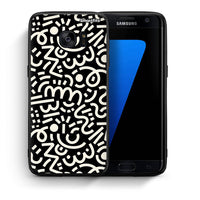 Thumbnail for Θήκη Samsung S7 Edge Doodle Art από τη Smartfits με σχέδιο στο πίσω μέρος και μαύρο περίβλημα | Samsung S7 Edge Doodle Art case with colorful back and black bezels
