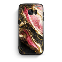 Thumbnail for samsung s7 edge Glamorous Pink Marble θήκη από τη Smartfits με σχέδιο στο πίσω μέρος και μαύρο περίβλημα | Smartphone case with colorful back and black bezels by Smartfits
