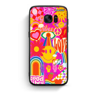 Thumbnail for samsung s7 Hippie Love θήκη από τη Smartfits με σχέδιο στο πίσω μέρος και μαύρο περίβλημα | Smartphone case with colorful back and black bezels by Smartfits