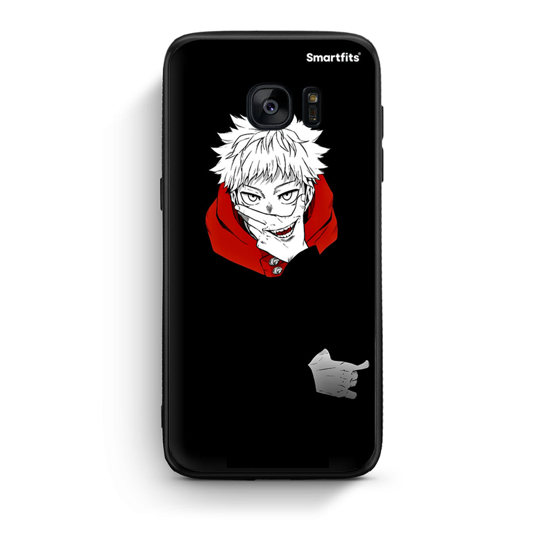 samsung s7 Itadori Anime θήκη από τη Smartfits με σχέδιο στο πίσω μέρος και μαύρο περίβλημα | Smartphone case with colorful back and black bezels by Smartfits