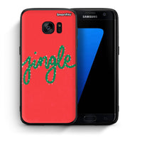 Thumbnail for Θήκη Samsung S7 Edge Jingle Xmas από τη Smartfits με σχέδιο στο πίσω μέρος και μαύρο περίβλημα | Samsung S7 Edge Jingle Xmas case with colorful back and black bezels