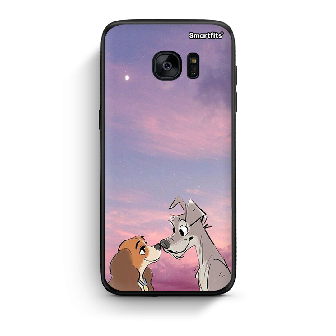 samsung s7 Lady And Tramp θήκη από τη Smartfits με σχέδιο στο πίσω μέρος και μαύρο περίβλημα | Smartphone case with colorful back and black bezels by Smartfits