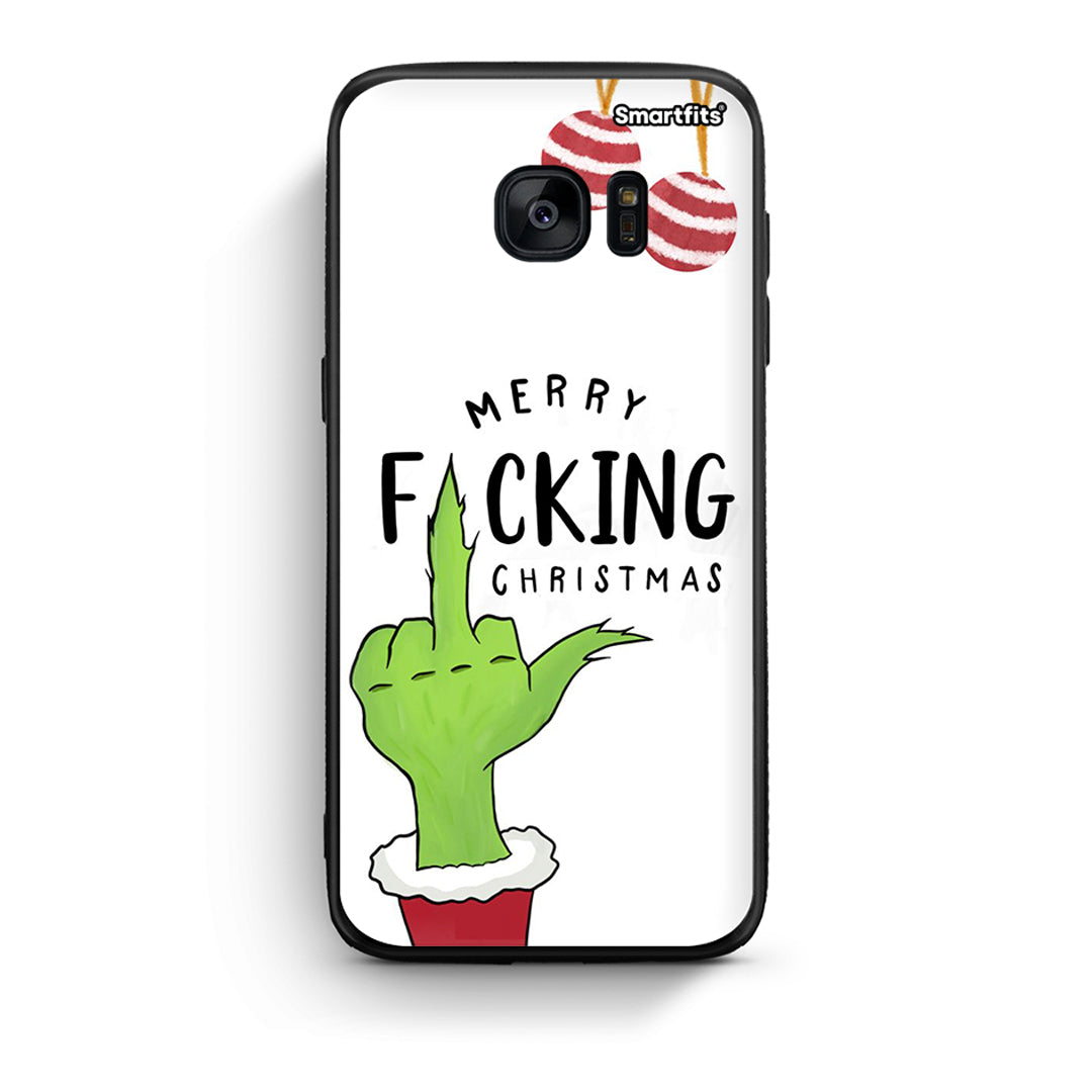 samsung s7 edge Merry F Xmas θήκη από τη Smartfits με σχέδιο στο πίσω μέρος και μαύρο περίβλημα | Smartphone case with colorful back and black bezels by Smartfits