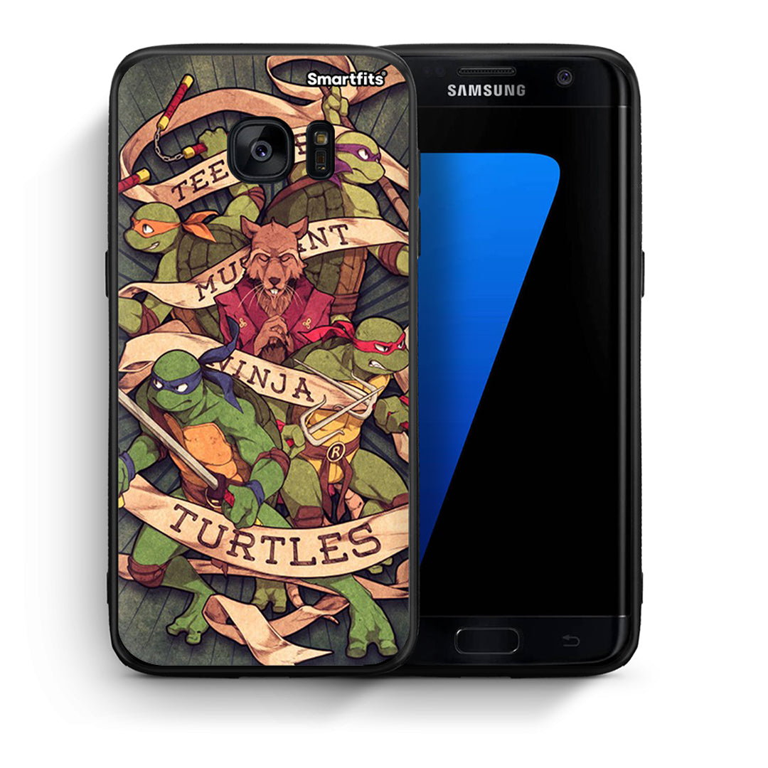 Θήκη Samsung S7 Edge Ninja Turtles από τη Smartfits με σχέδιο στο πίσω μέρος και μαύρο περίβλημα | Samsung S7 Edge Ninja Turtles case with colorful back and black bezels
