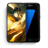 Thumbnail for Θήκη Samsung S7 Edge Real Gold από τη Smartfits με σχέδιο στο πίσω μέρος και μαύρο περίβλημα | Samsung S7 Edge Real Gold case with colorful back and black bezels