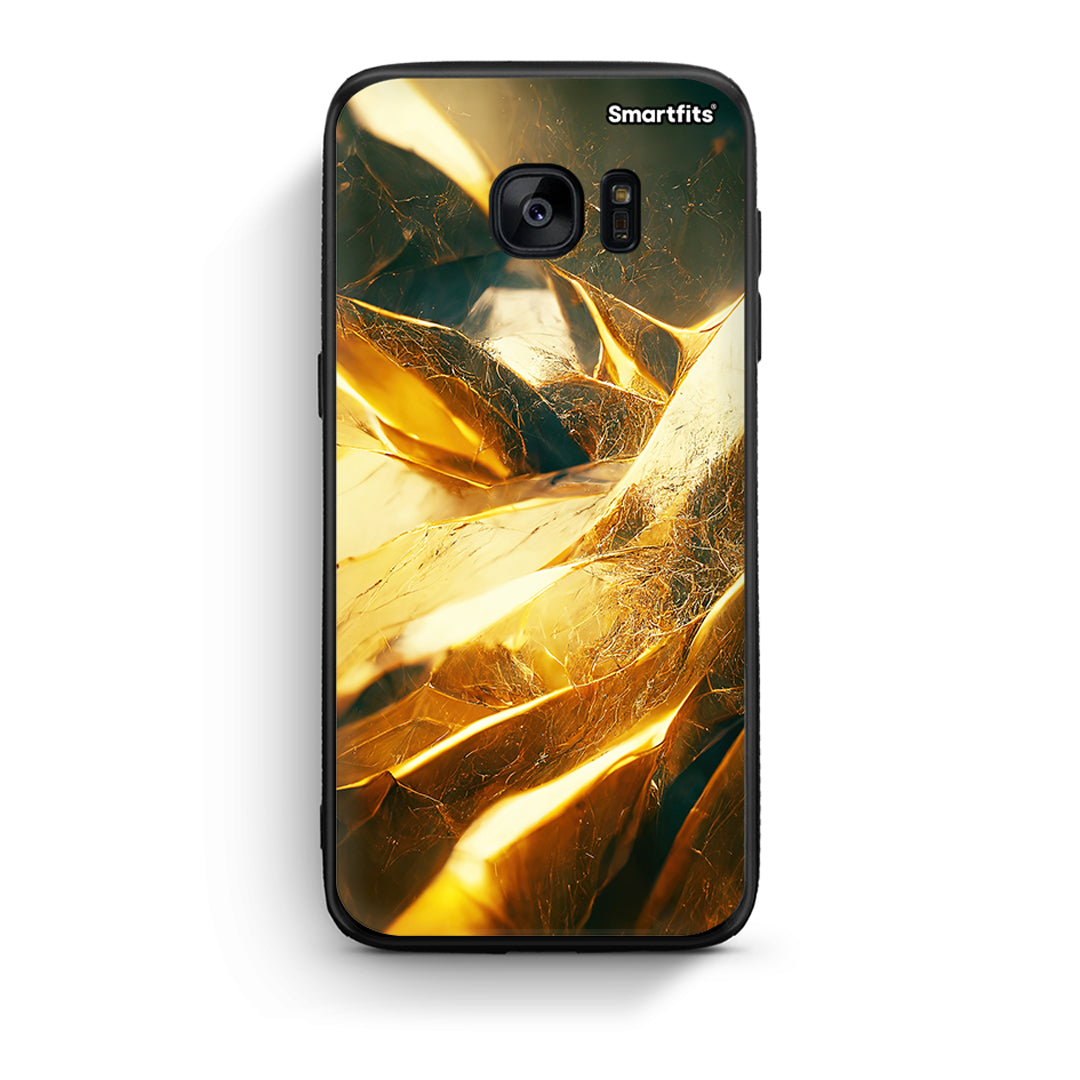 samsung s7 edge Real Gold θήκη από τη Smartfits με σχέδιο στο πίσω μέρος και μαύρο περίβλημα | Smartphone case with colorful back and black bezels by Smartfits
