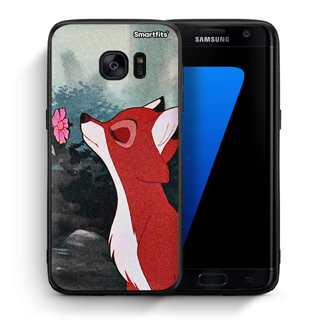 Θήκη Samsung S7 Edge Tod And Vixey Love 2 από τη Smartfits με σχέδιο στο πίσω μέρος και μαύρο περίβλημα | Samsung S7 Edge Tod And Vixey Love 2 case with colorful back and black bezels