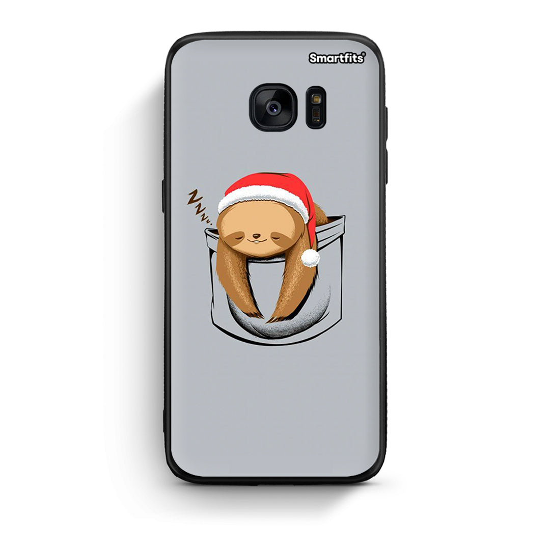 samsung s7 Xmas Zzzz θήκη από τη Smartfits με σχέδιο στο πίσω μέρος και μαύρο περίβλημα | Smartphone case with colorful back and black bezels by Smartfits