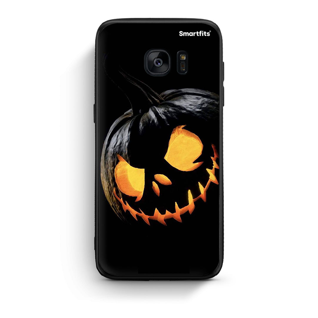 samsung s7 Halloween Scary Pumpkin Θήκη από τη Smartfits με σχέδιο στο πίσω μέρος και μαύρο περίβλημα | Smartphone case with colorful back and black bezels by Smartfits