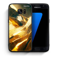 Thumbnail for Θήκη Samsung S7 Real Gold από τη Smartfits με σχέδιο στο πίσω μέρος και μαύρο περίβλημα | Samsung S7 Real Gold case with colorful back and black bezels