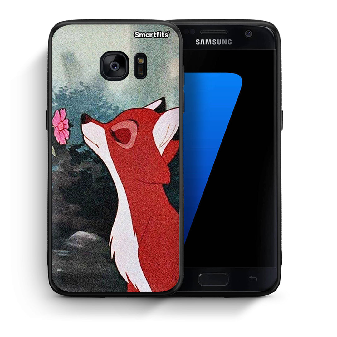 Θήκη Samsung S7 Tod And Vixey Love 2 από τη Smartfits με σχέδιο στο πίσω μέρος και μαύρο περίβλημα | Samsung S7 Tod And Vixey Love 2 case with colorful back and black bezels