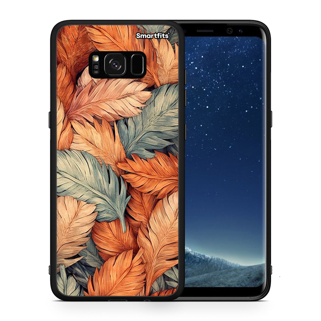 Θήκη Samsung S8 Autumn Leaves από τη Smartfits με σχέδιο στο πίσω μέρος και μαύρο περίβλημα | Samsung S8 Autumn Leaves case with colorful back and black bezels